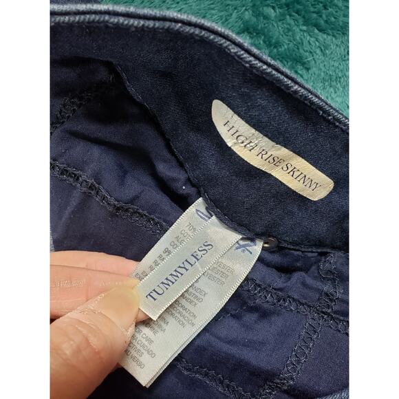 Seven7 Jeans Size 20 W Womens Blue Stretch Pants Denim Plus High Rise Skinny - Picture 3 of 13